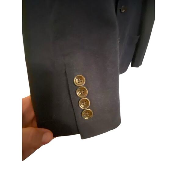 J Crew New York Blazer Sportcoat 99% Cotton, Men's Size 40 Navy Double Vent - Picture 5 of 16